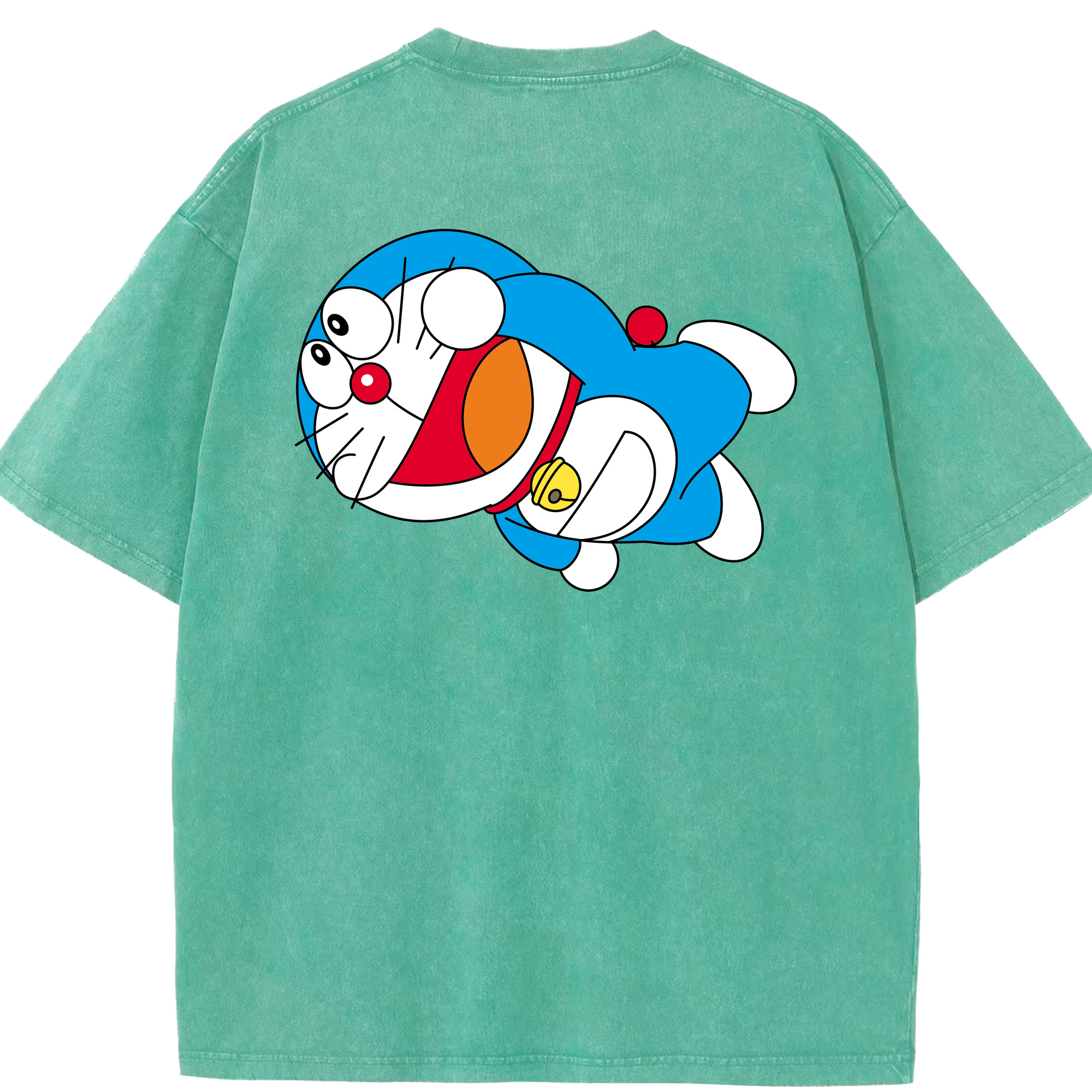 （画像用） ドラえもん Doraemon 綿100% ヴィンテージ風 半袖Tシャツ（背面プリント）